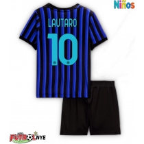 Camiseta Inter Milan Lautaro Martinez #10 Primera Equipación para niños 2025-26 manga corta (+ pantalones cortos)